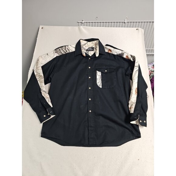 Legendary Whitetails Other - Legendary Whitetails Shirt Men’s Size XL Black White Camo Long Sleeve Western